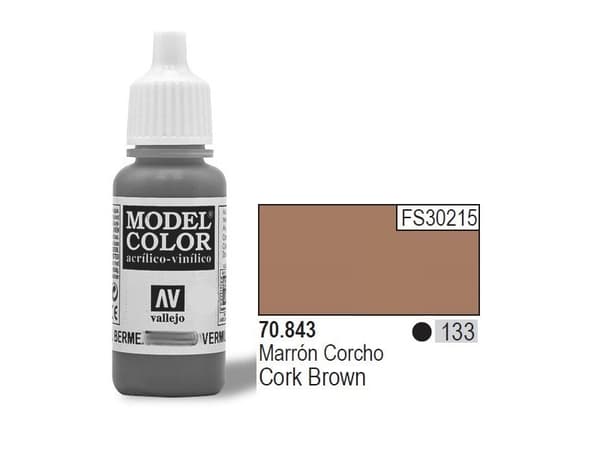 Vallejo 70.843, 17 ml, Brun, Matt, Flaska
