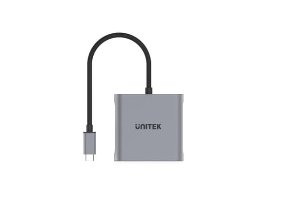 Unitek USB-sovitin V1404A USB-C - HDMI x2 Hopea (V1404A)