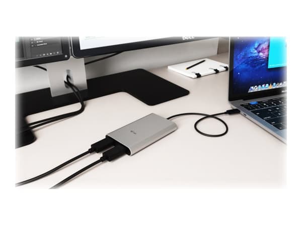 i-Tec Dual Display Port Video Adapter - Ekstern videoadapter - Thunderbolt 3 - 2 x DisplayPort