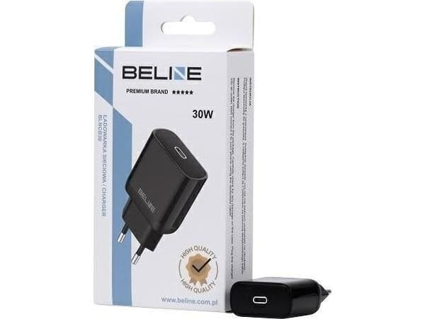 Beline USB-C-lader 1x USB-C 30W (kun hode) PD 3.0 BLNCB30 GaN