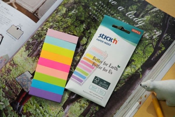 Paper Index Tabs, 9-Color Neon + Pastel Set