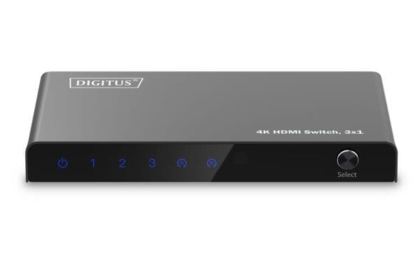 Digitus DS-55331, HDMI, Micro-USB, Metall, Sort, 18 Gbit/sek, Status