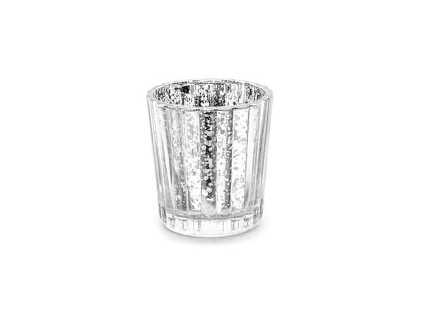 Fyrfadsstage Sølv 6 cm