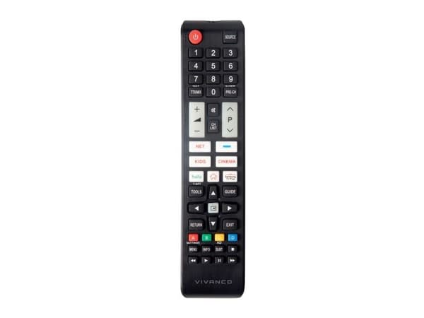 Vivanco VVREMOTESAM, TV, IR trådløs, Tryk på knapper, Sort