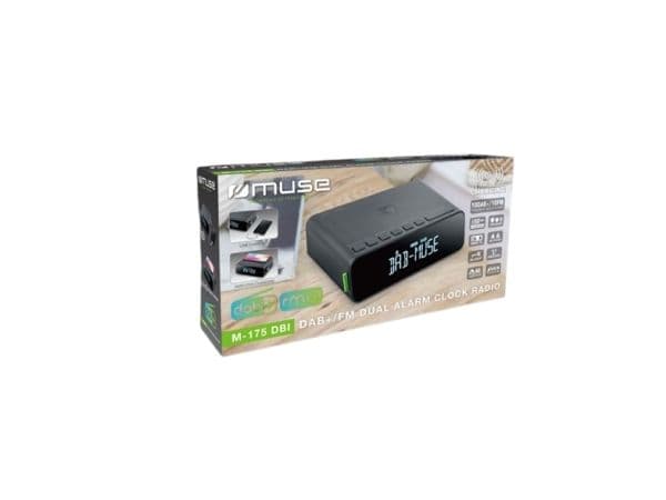 Muse M-175DBI, Bærbar, DAB, DAB+, FM, PLL, LCD, Sort, Monokromatisk, AC/DC