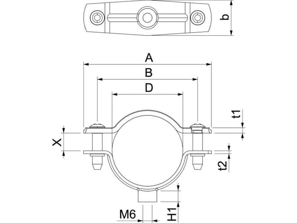 Obo Bettermann =, Stål, Stål, 5 mm, 1,25 mm