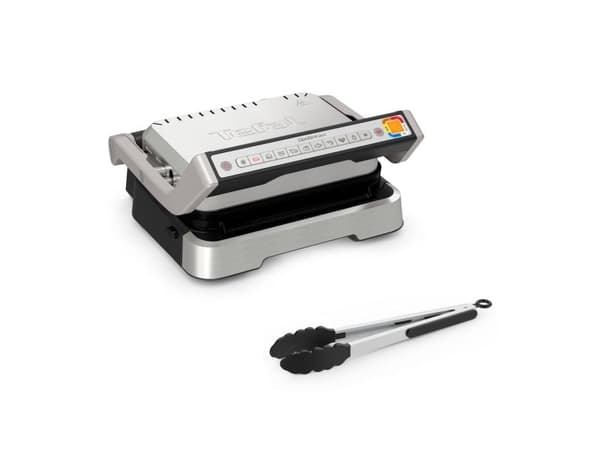 Tefal OptiGrill 2in1 GC773D10, Rustfritt stål, Metall, Rektangulær, Knapper, Rotasjon, Griddle, 600 cm²