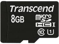 Transcend microSDHC Class 10 UHS-I (Premium) - Flash-minneskort - 8 GB - UHS Class 1 / Class10 - microSDHC UHS-I