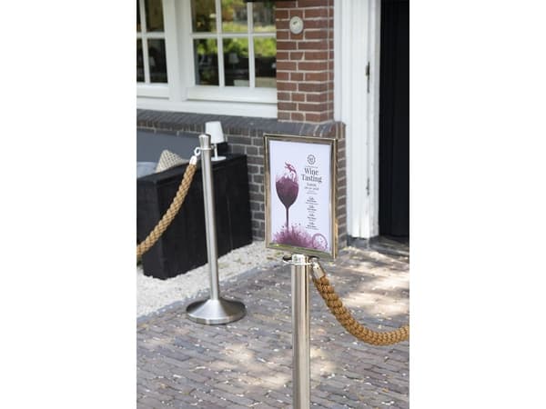 Securit® Classic Chrome topskilt A4 rustfrit stål