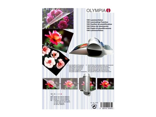 OLYMPIA - 100-pack - transparent - lamineringsfickor