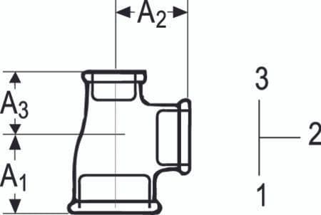 GF GEORG FISCHER 3/8 sort tee