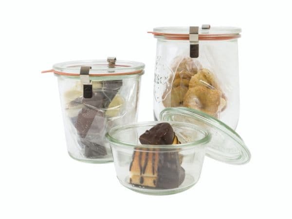 Weck-glas, 850 ml, med lock, form, 6 st