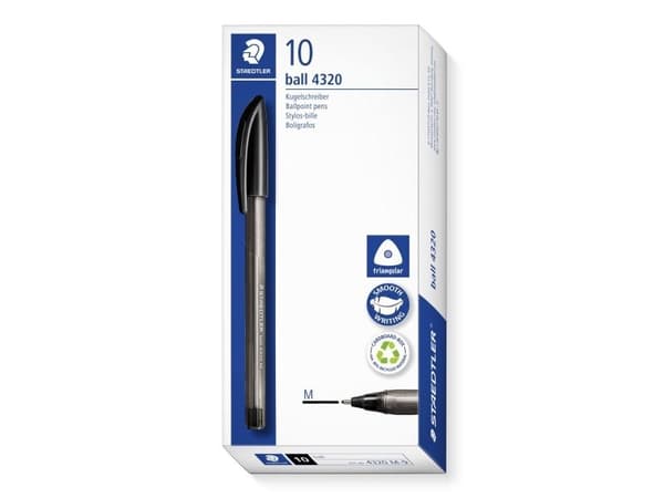 Staedtler ball 4320 M, Svart, 1 styck