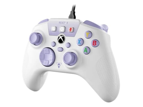 Turtle Beach React-R - Håndkonsoll - kablet - hvit, purpur - for Microsoft Xbox Series S, Microsoft Xbox Series X, Microsoft Xbox One, PC