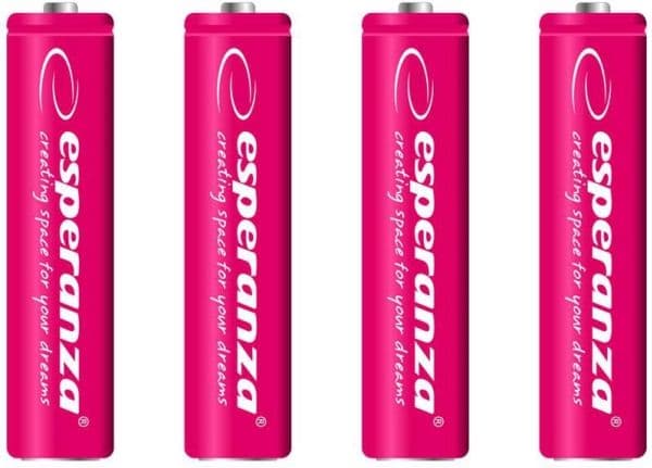 Esperanza - Akku 4 x AAA - NiMH - 1000 mAh - punainen