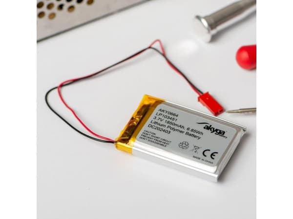 Akyga - Batteri - 3,7V - Li-pol - 110 mAh (JST)