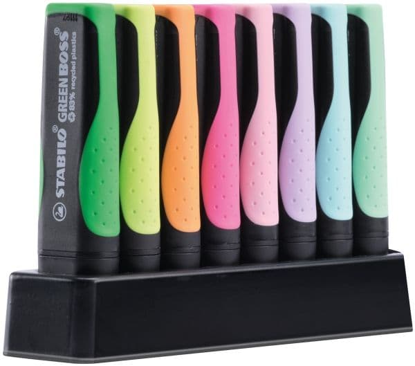 Highlighter, Stabilo Green Boss, ass. farver