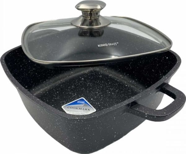 King Hoff marmorerad kastrull, 3,7 l, svart, "Kinghoff"