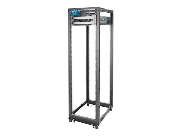 Startech 42U 19" Open Frame Server Rack, 4 Post Adjustable Depth 23-41" Mobile, Free Standing Rolling Network/Computer Equipment Data Rack, Dell Po...