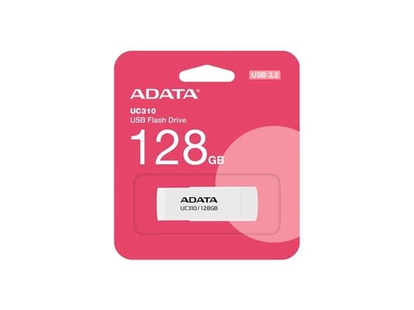 ADATA UC310 - USB-flashstasjon - 128 GB - USB 3.2 Gen 1 - hvit