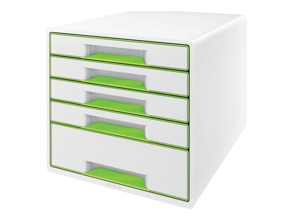 Leitz WOW CUBE - Lådskåp - 5 lådor - för A4 Maxi - grön