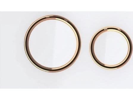 Geberit Sigma 21 manöverpanel vit/rödguld
