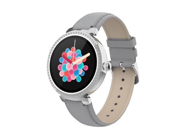 DENVER SWC-342 - Smart klocka med rem - grå - display 1.2" - Bluetooth
