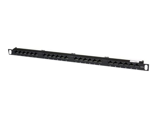 StarTech.com PANELHU24, RJ-45, Cat5e, Telinekiinnitys, 0.5U, musta, 482 mm