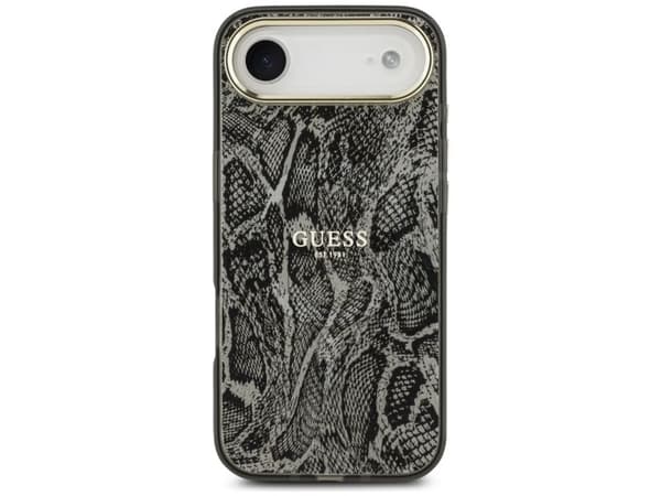 Etui Guess Python Pattern MagSafe na iPhone Air - czarne
