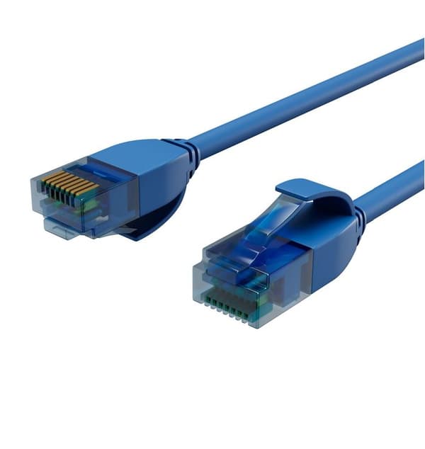 shiverpeaks BASIC S- Slim patchkabel Cat. 6 U/UTP 3,0 m blå 2x RJ45 (BS08-22041)