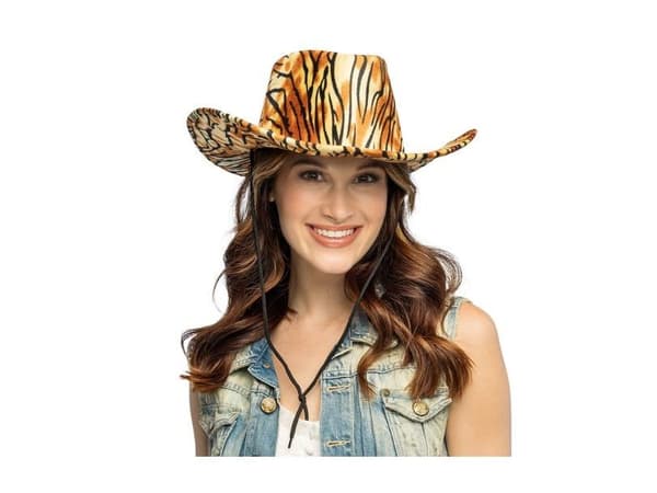 Cowboyhat med tigermønster