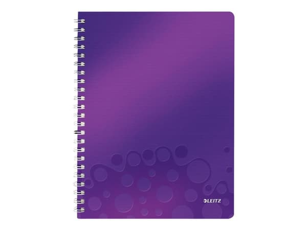Notesblok Leitz WOW PP A4 linjeret 80 gram 80 ark Lilla - (6 stk.)