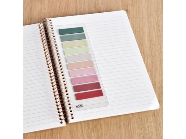 KOZO Index Tabs 10 väriä Blush (punertava)