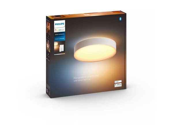 Philips Hue Enrave ceiling light - warm to cool white light - white - 42cm - 1 dimmer switch