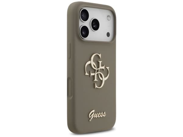 Guess Silikon Big 4G Script-etui till iPhone 17 Pro - brun
