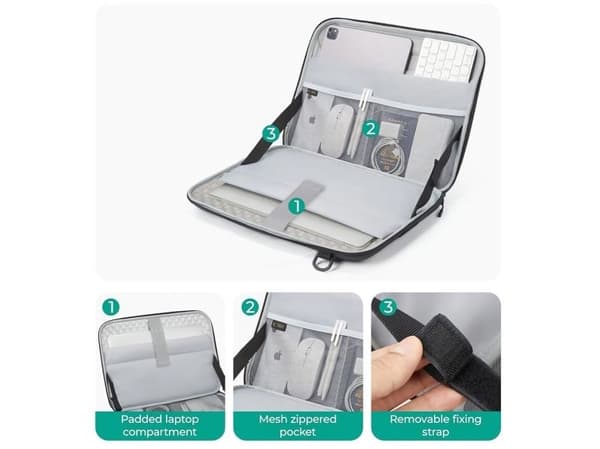 Tech-Protect Ranger-X Tactical Laptop Case for 13-14" - Black