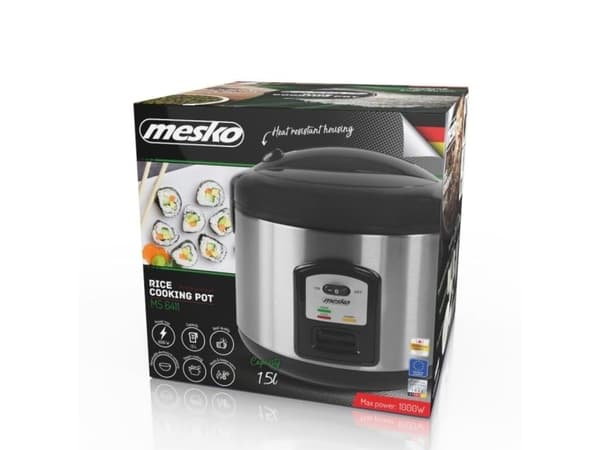 Mesko MS 6411 riskoger Sort, Rustfrit stål 1000 W