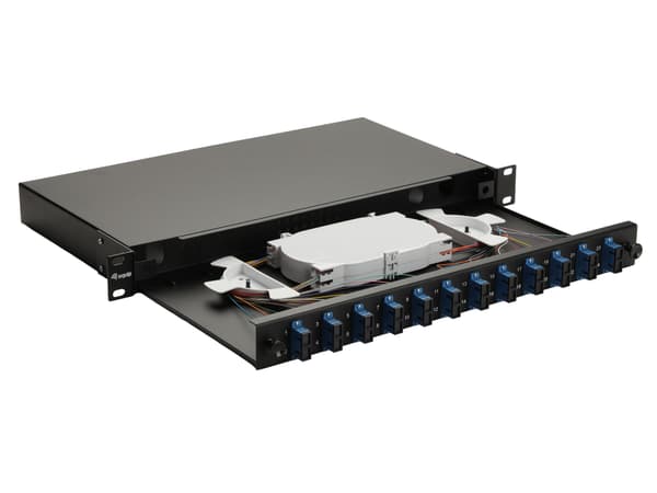 Equip 337300, SC, OS2, Rackmontering, 1U, Svart, Stål