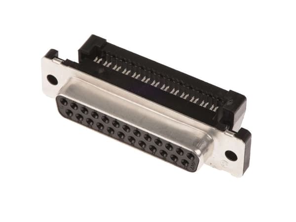 TE Connectivity Amplimite HDF-20 25 Way Right Angle Cable Mount D-sub Connector Socket, 2.77mm Pitch