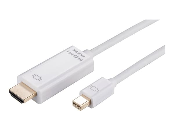 LinkIT - Adapterkabel - Mini DisplayPort hann til HDMI hann - 3 m - hvit