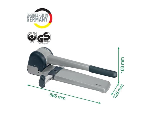 Leitz - Hullstanser - robust - 250 ark / 25 mm - presstøpt aluminiium - sølv