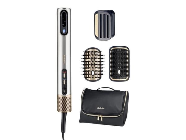 BaByliss AS6555E, Hårstyling set, Luftflöde, Knappar, Guld, Silver, Kina, 2,5 m