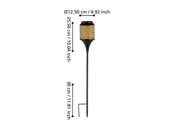 EGLO solcelle-spyd 200 mA H850 brun