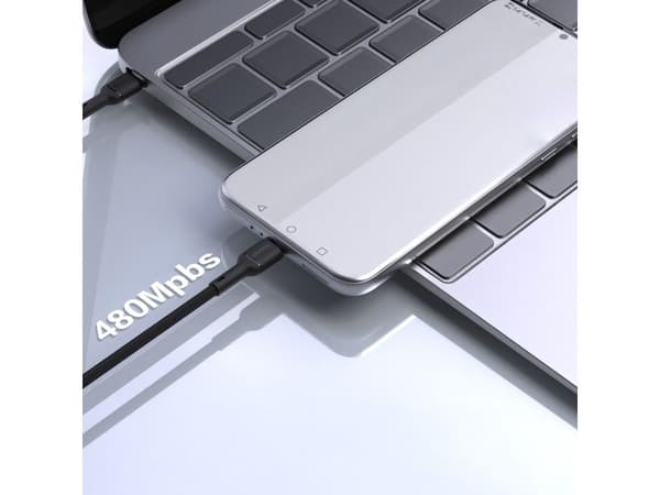 Dudao L9C 65W USB-C - USB-C 1m kaapeli - musta