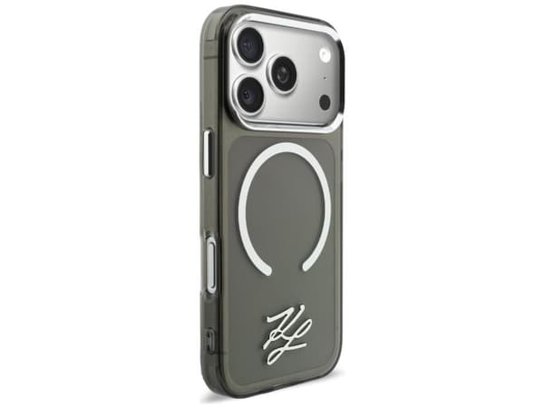Karl Lagerfeld IML KL Script Logo MagSafe Case for iPhone 17 Pro - Black