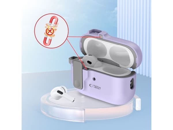 Tech-Protect TECH-PROTECT SLIM HOOK etui til Apple AirPods Pro 1/2 lavender