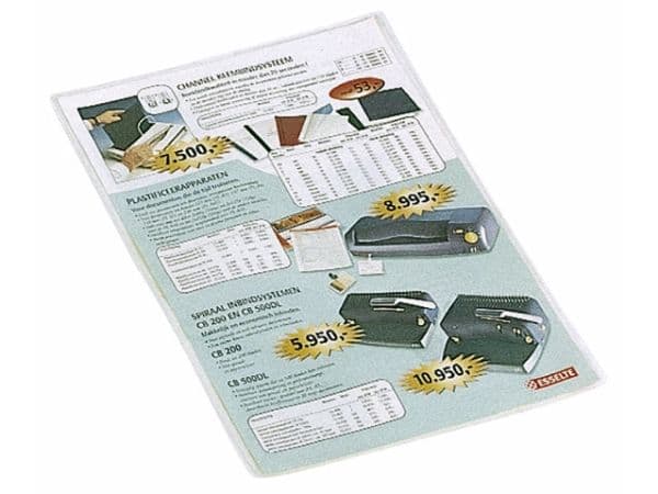 Plasthylsa, Esselte transparent 105µm, (A4) 210x297mm, - 100 st./förpackning