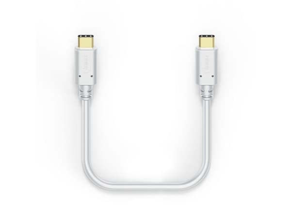 Hama - USB-kabel - USB-C (hann) til USB-C (hann) - USB 2.0 - 20 V - 3 A - hvit