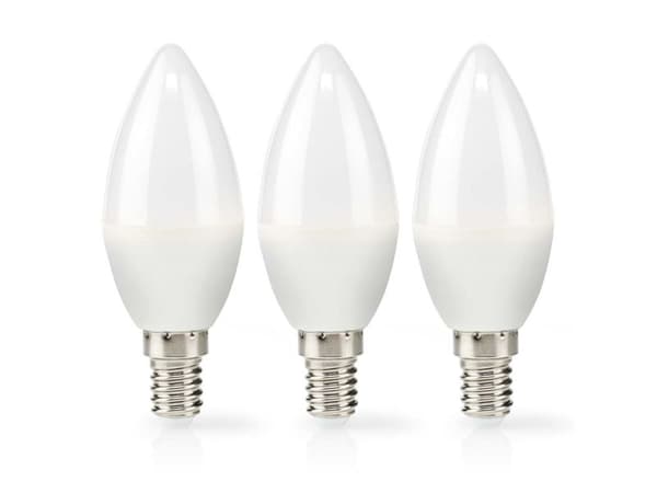 Nedis LBE14C352P3, 4,9 W, 42 W, E14, 470 lm, 15000 timer, Varm hvit