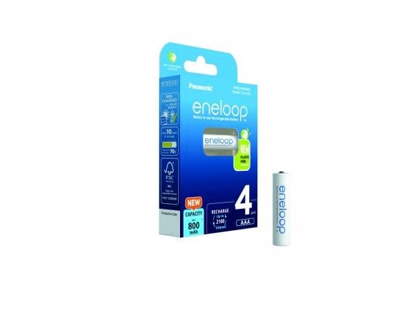 Panasonic eneloop BK-4MCDE - Batteri 4 x AAA - NiMH - (ladbare) - 800 mAh